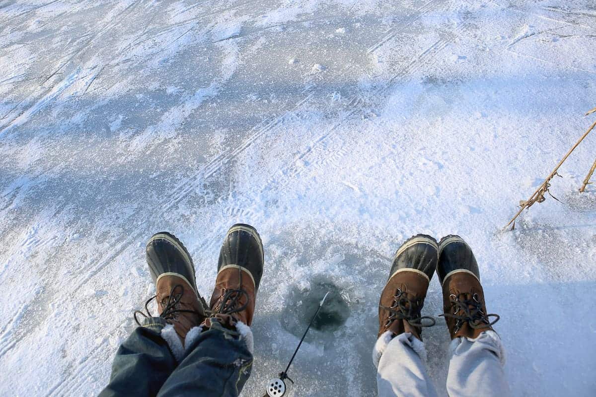 Ice fishing boots